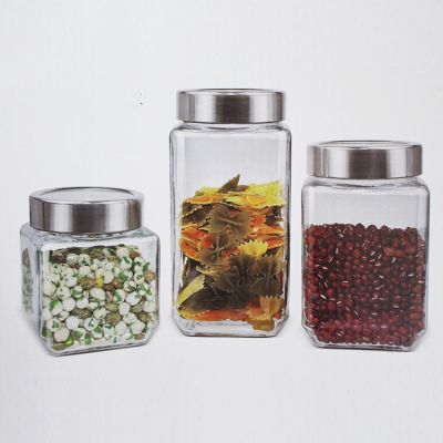 Wide mouth glass jars with ss lids